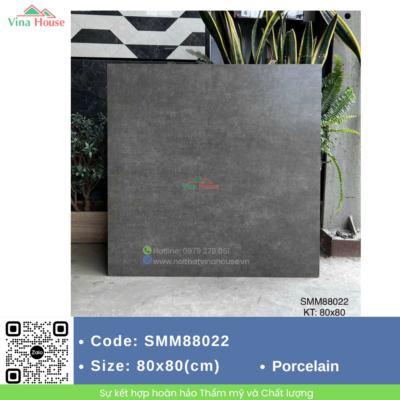 Gạch Ốp Lát 80×80 Việt Ý SMM88022 Matt