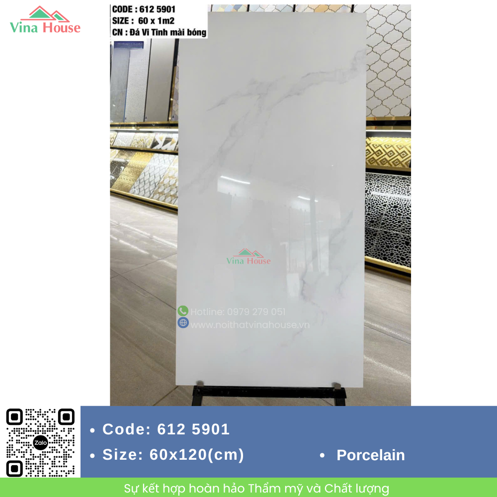 Gạch lát nền 60x120 Redstarcera 612.5901 Bóng đẹp