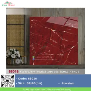 Gạch ốp lát 60x60 Catalan 66016 màu đỏ