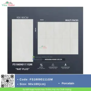 Gạch ốp lát 90X180 Trung Quốc FS1890111GM matt
