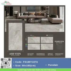 Gạch ốp lát 90X180 Trung Quốc FS189Y107A bóng