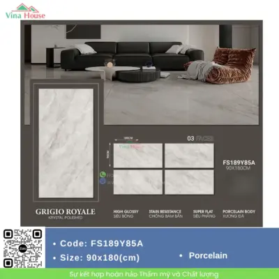 Gạch ốp lát 90X180 Trung Quốc FS189Y85A bóng