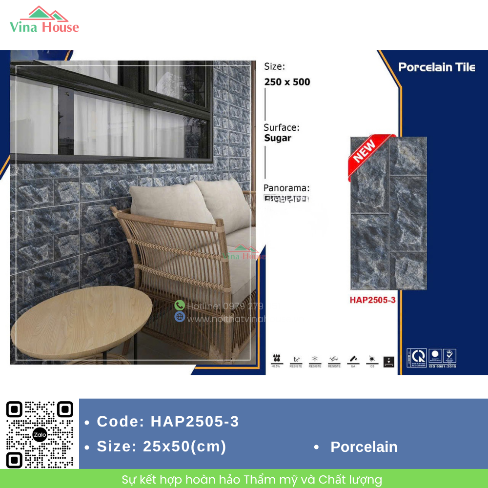 Gạch Trang Trí 25x50 Fico HAP2505-3 Bền Đẹp