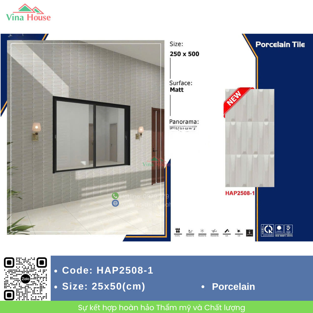 Gạch trang trí 25x50 Fico HAP2508-1 Bền Đẹp