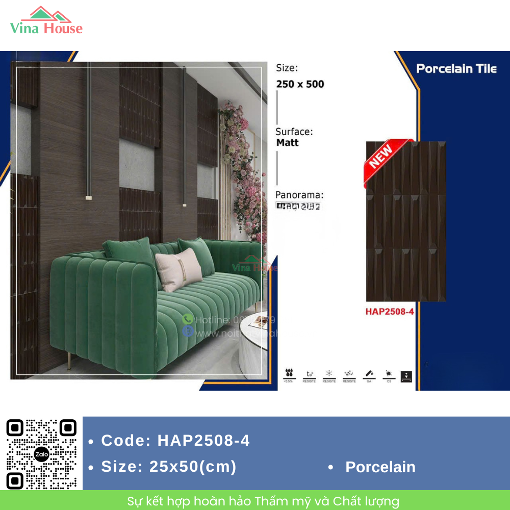 Gạch trang trí 25x50 Fico HAP2508-4 Bền Đẹp