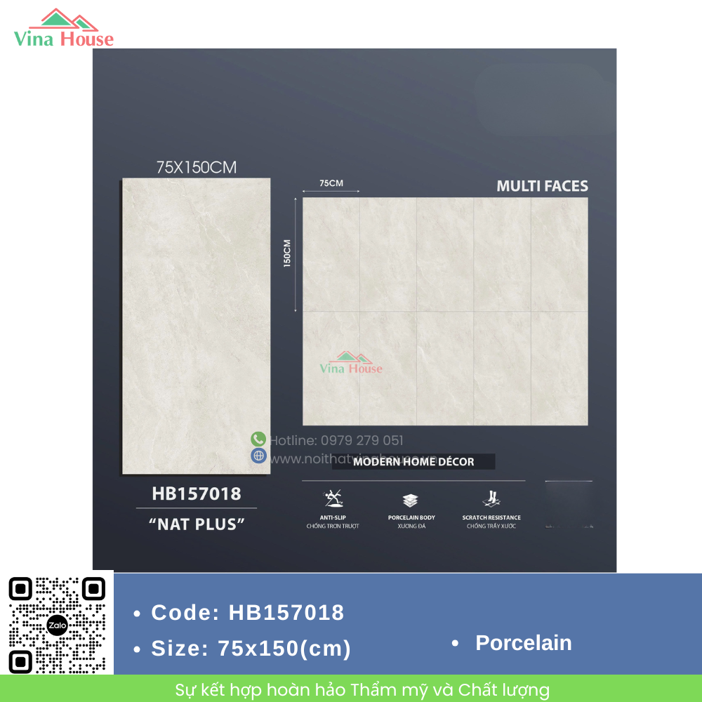 Gạch ốp lát 75x150 Trung Quốc HB157018