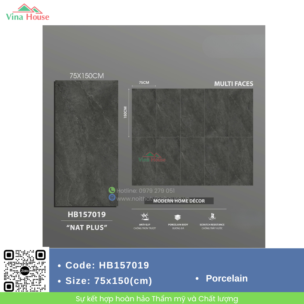 Gạch ốp lát 75x150 Trung Quốc HB157019