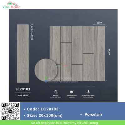 Gạch Vân Gỗ 20x100 Trung Quốc LC20103 matt 