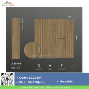 Gạch Vân Gỗ 20x100 Trung Quốc LC20104 matt
