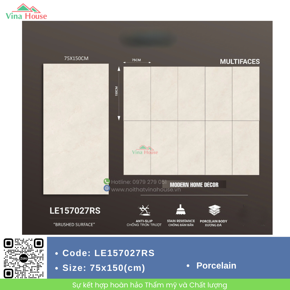 Gạch ốp lát 75x150 Trung Quốc LE157027RS
