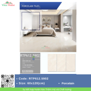 Gạch lát nền 60x120 Redstarcera 612.5902 Bóng đẹp