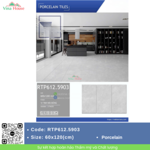 Gạch lát nền 60x120 Redstarcera 612.5903 Bóng đẹp