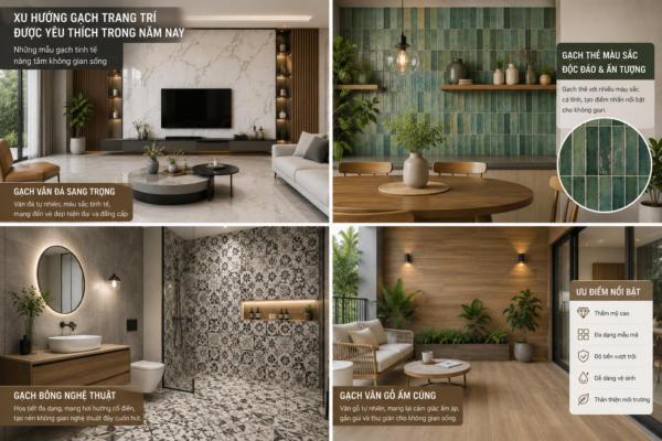 Xu Hướng Gạch Trang Trí Được Yêu Thích Trong Năm Nay