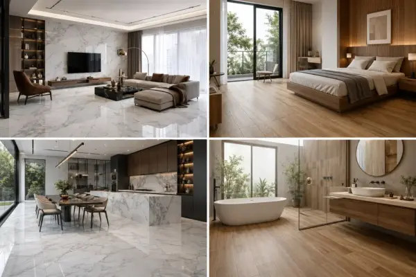 Xu Hướng Sử Dụng Gạch Vân Đá, Vân Gỗ Trong Kiến Trúc Mới