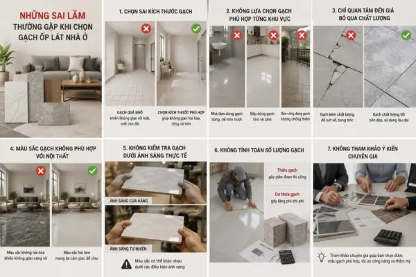Những Sai Lầm Thường Gặp Khi Chọn Gạch Ốp Lát Nhà Ở