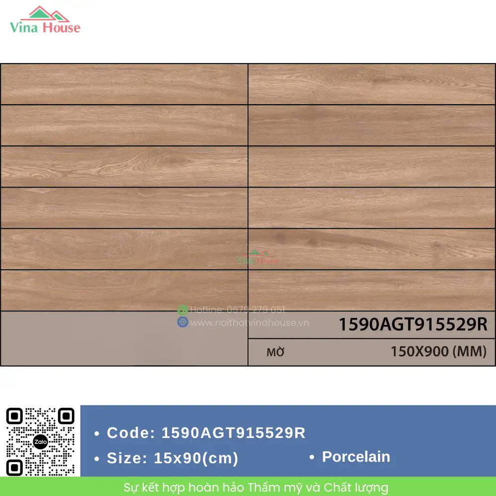 Gạch Vân Gỗ 15x90 Indonesia 1590AGT915529R