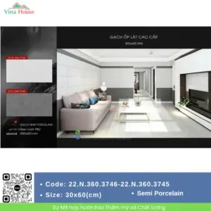 Gạch 30x60 Á Mỹ 3745 - 3746 Matt