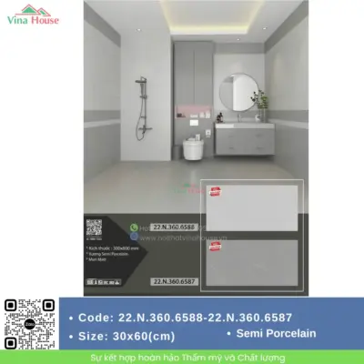 Gạch 30×60 Á Mỹ 6589 – 6590 Matt