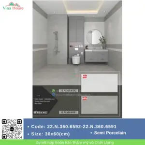 Gạch 30x60 Á Mỹ 6591 - 6592 Matt