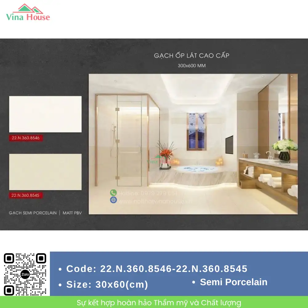 Gạch 30x60 Á Mỹ 8545 - 8546 Matt