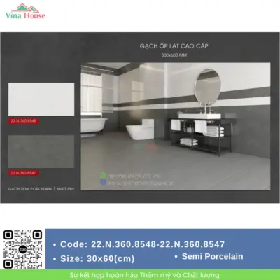 Gạch 30×60 Á Mỹ 8547 – 8548 Matt