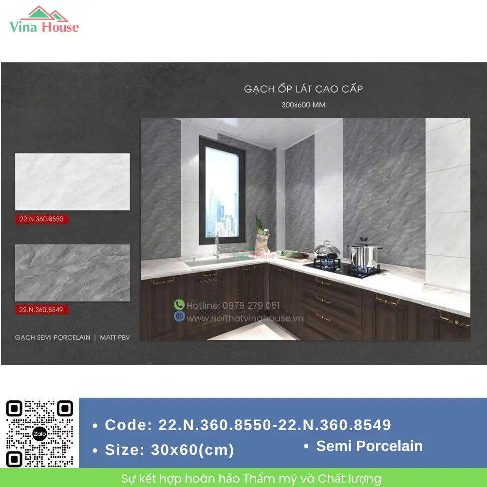 Gạch 30x60 Á Mỹ 8549 - 8550 Matt