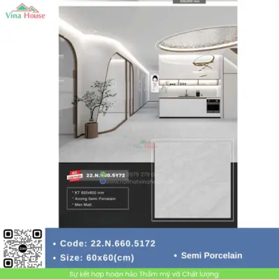 Gạch 60×60 Á Mỹ 22.N.660.5172 Matt