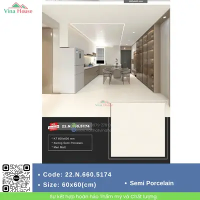 Gạch 60×60 Á Mỹ 22.N.660.5174 Matt