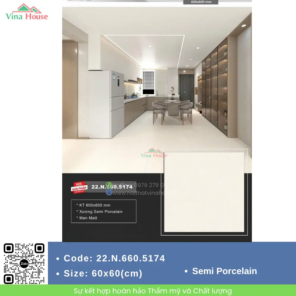Gạch 60x60 Á Mỹ 22.N.660.5174 Matt