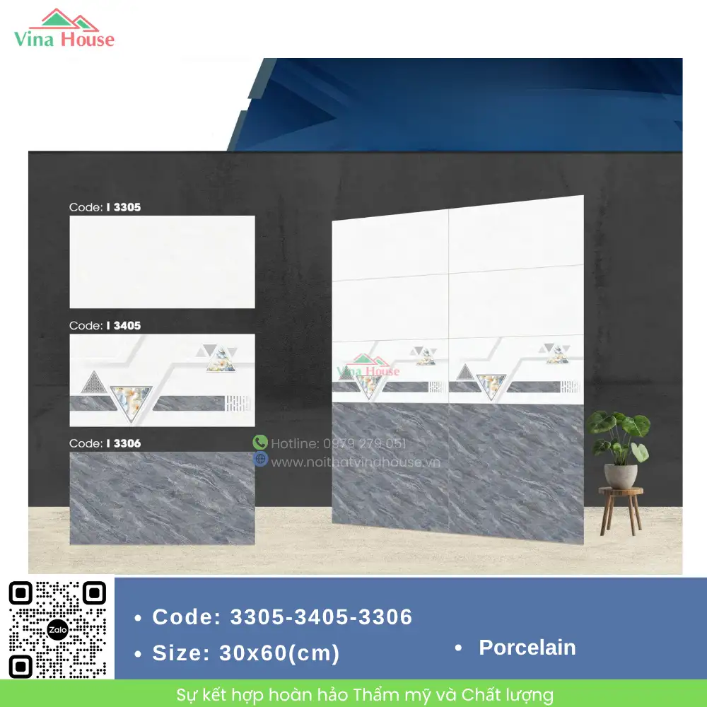 Gạch 30x60 Vitto 3305-3405-3306 bóng