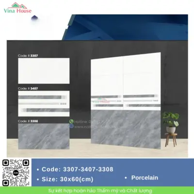 Gạch 30×60 Vitto 3307-3407-3308 bóng