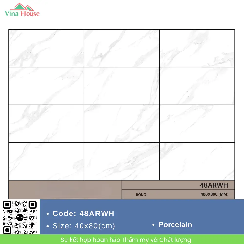 Gạch 40x80 Ấn Độ 48ARWH Bóng