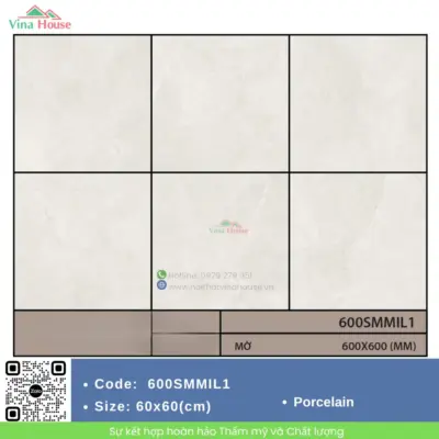 Gạch 60×60 Malaysia 600SMMIL1 Matt