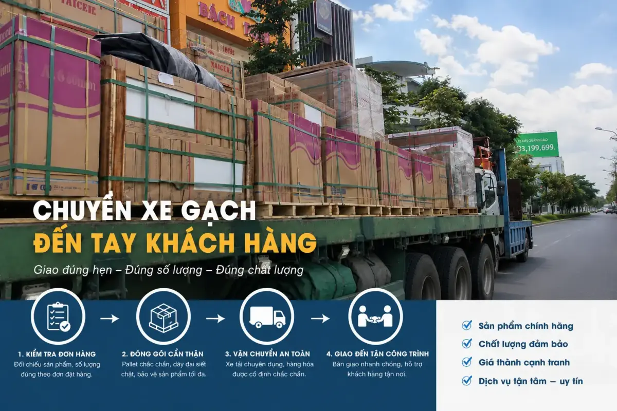 VINAHOUSE – Chuyên Nghiệp Trong Từng Chuyến Xe Giao Gạch Đến Công Trình