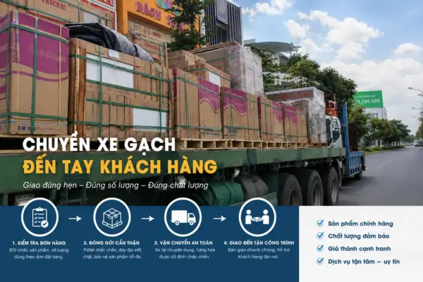 VINAHOUSE – Chuyên Nghiệp Trong Từng Chuyến Xe Giao Gạch Đến Công Trình