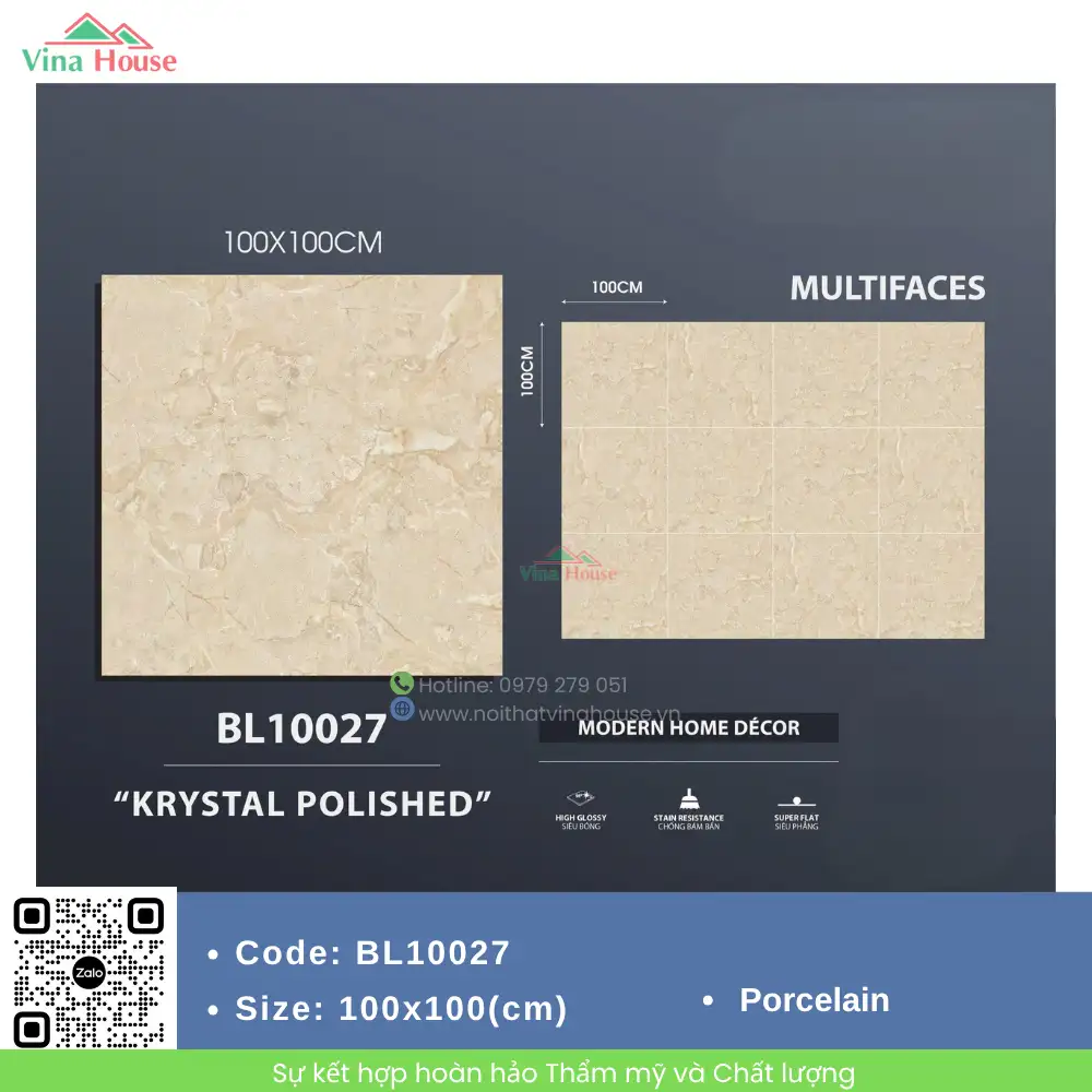 Gạch 100X100 Trung Quốc BL10027 bóng