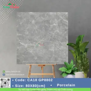Gạch ốp lát 80x80 Viglacera CA18 GP8802 Bóng