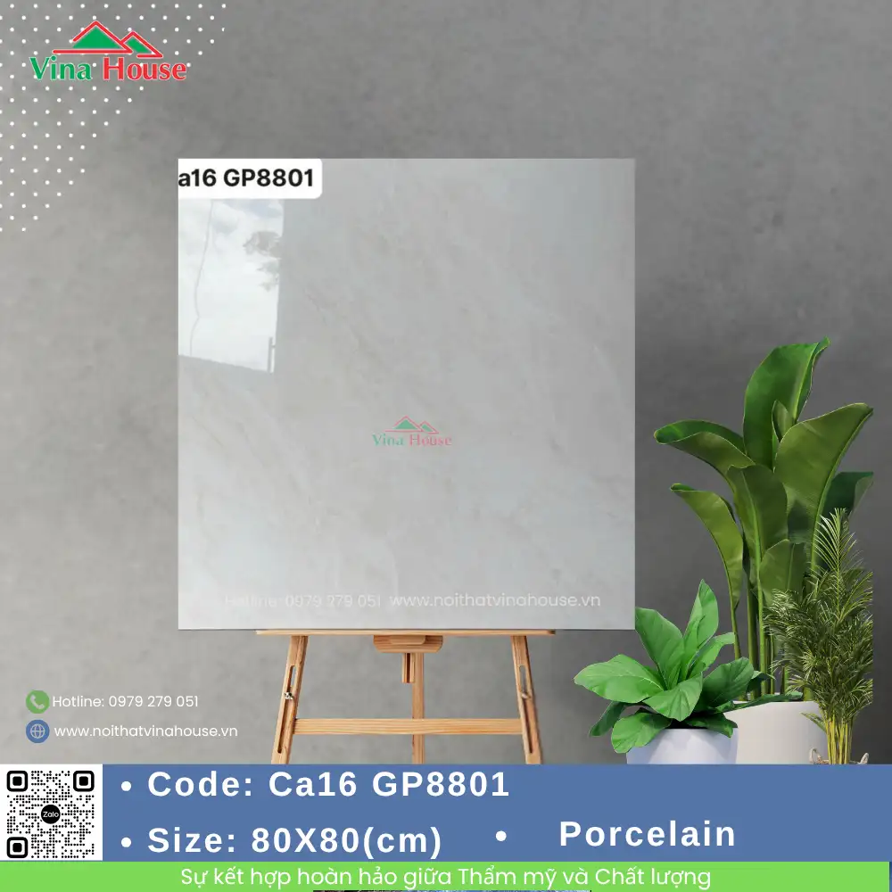 Gạch ốp lát 80x80 Viglacera CA16 GP8801 Bóng Gạch ốp lát 80x80 Viglacera CA16 GP8801 Bóng