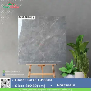 Gạch ốp lát 80x80 Viglacera CA18 GP8803 Bóng