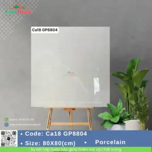 Gạch ốp lát 80x80 Viglacera CA18 GP8804 Bóng