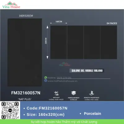 Gạch 160×320 Trung Quốc FM32160057N Matt