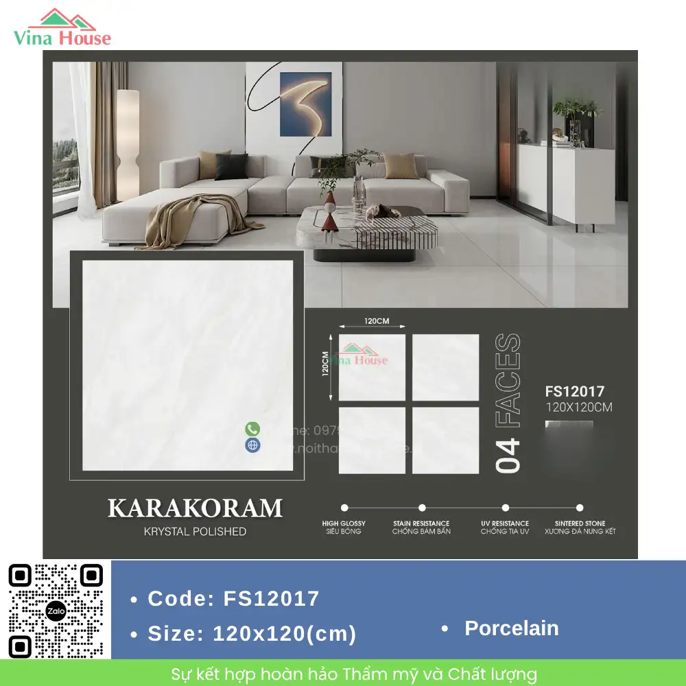Gạch ốp lát 120x120 Trung Quốc FS12017 Gạch ốp lát 120x120 Trung Quốc FS12017