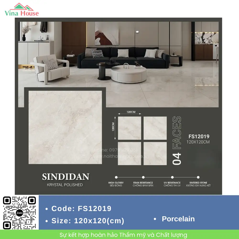Gạch ốp lát 120x120 Trung Quốc FS12019