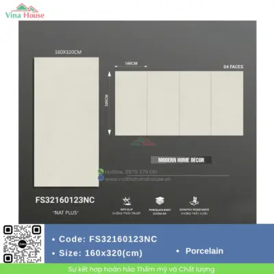 Gạch 160×320 Trung Quốc FS32160123NC Matt