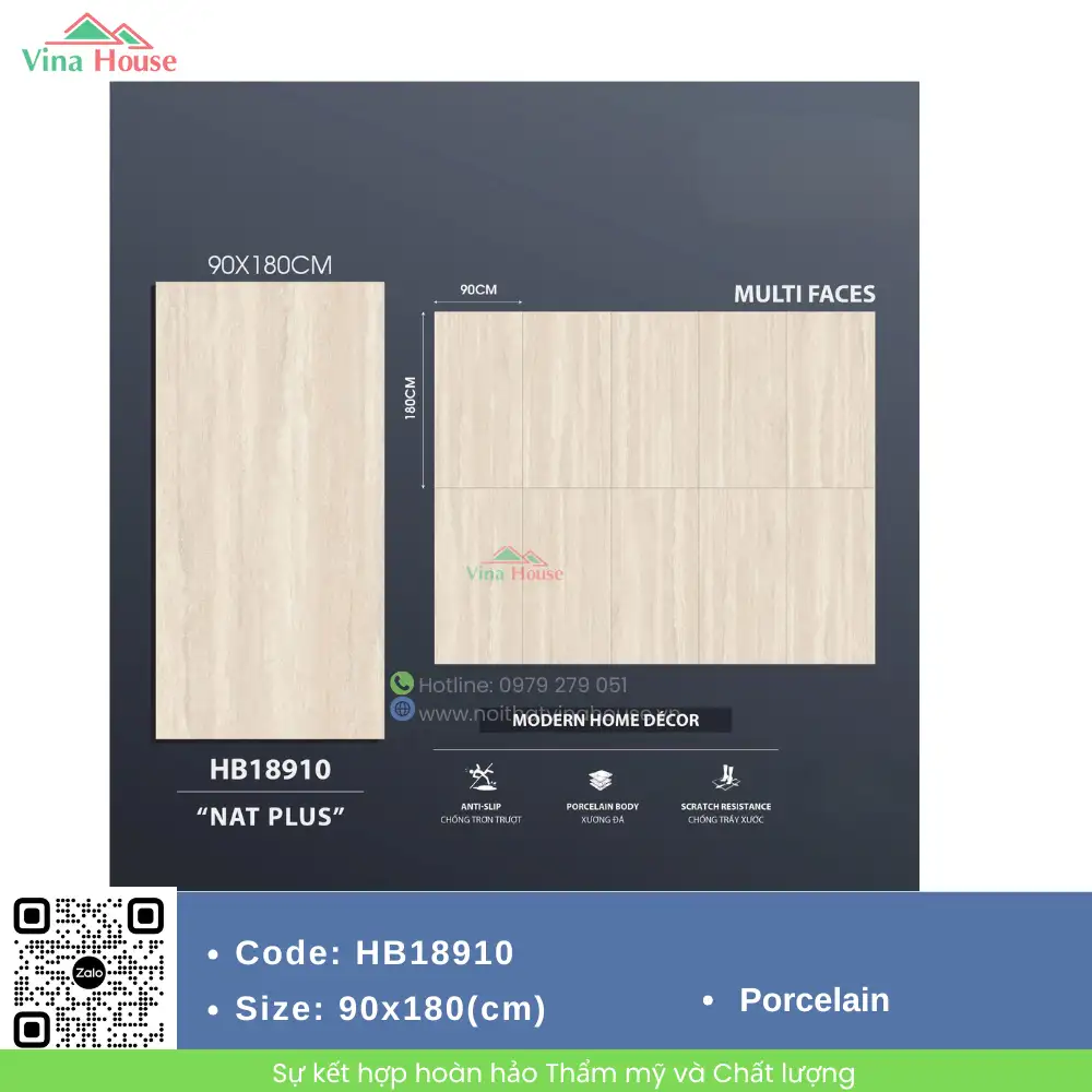 Gạch ốp lát 90X180 Trung Quốc HB18910 matt Gạch ốp lát 90X180 Trung Quốc HB18910 matt