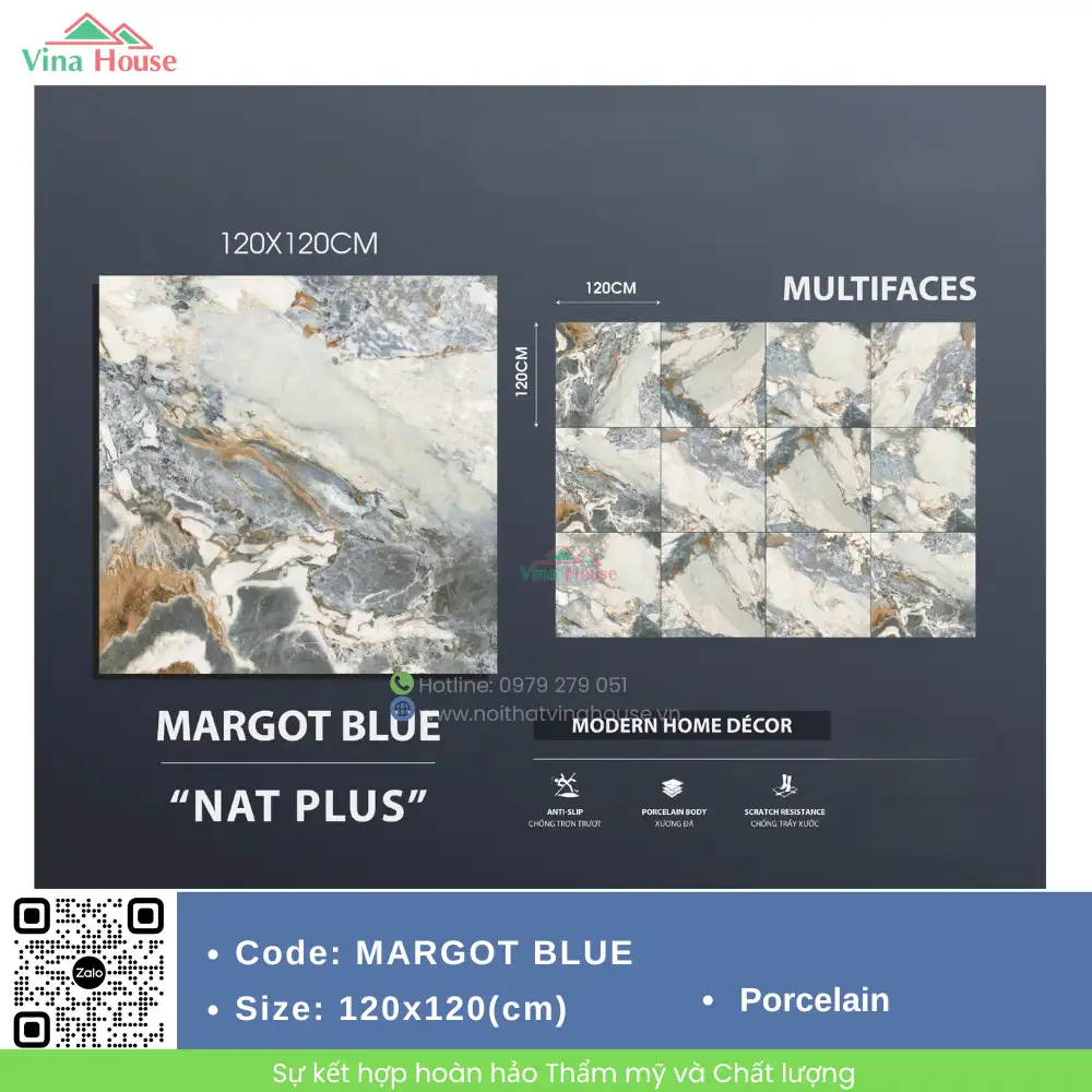 Gạch ốp lát 120x120 Trung Quốc Margot Blue Gạch ốp lát 120x120 Trung Quốc Margot Blue