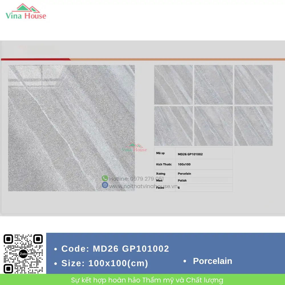 Gạch ốp lát 100X100 Viglacera MD26 GP101002
