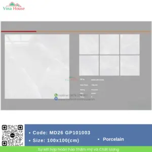 Gạch ốp lát 100X100 Viglacera MD26 GP101003