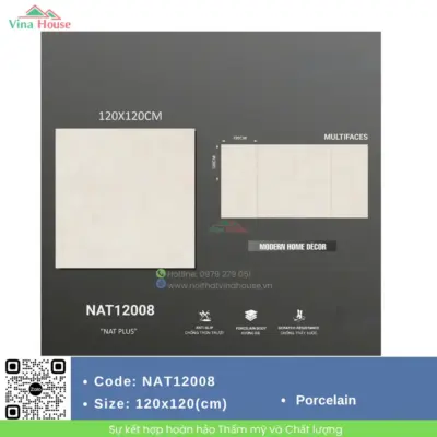 Gạch ốp lát 120×120 Trung Quốc NAT12008