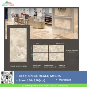 Gạch 160x320 Trung Quốc ONICE REALE AMBRA